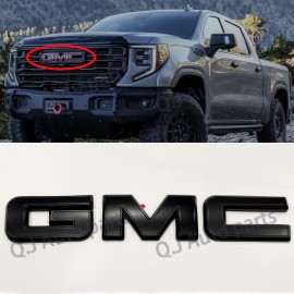 Auto Front Matte Black OVERLAY Emblem Badge Fit 2023 2024 2025 GMC Canyon