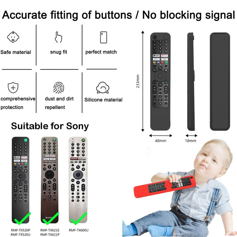 Remote Control Case Cover for Sony TV 4K RMF TX600C/P/U/E