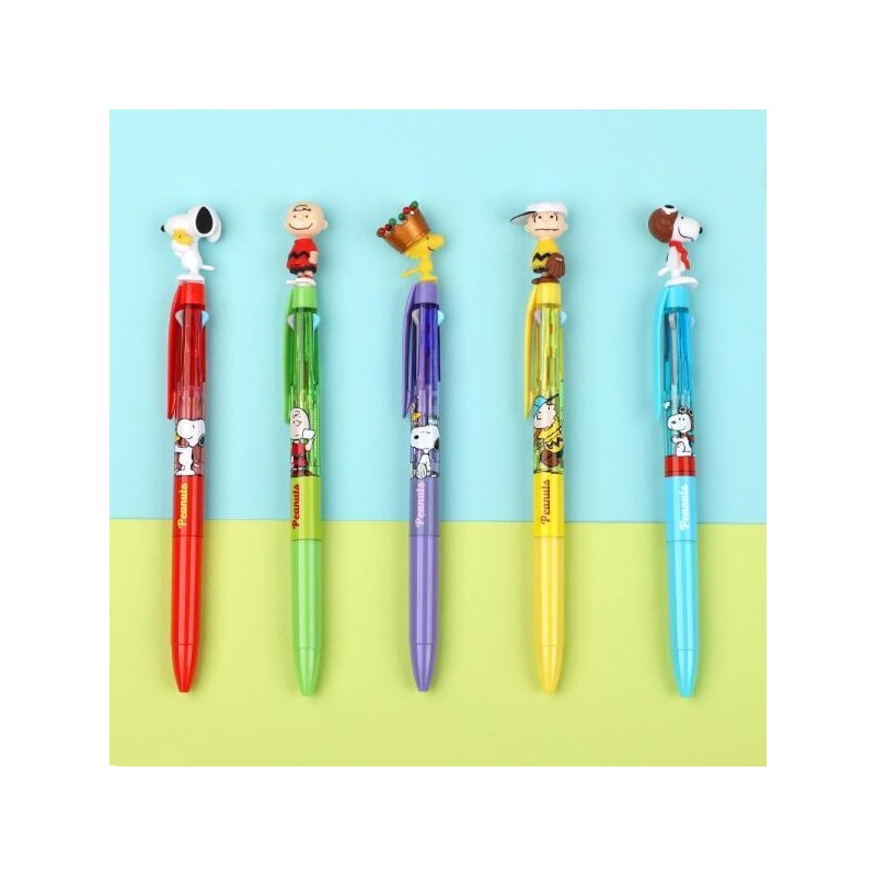 Artbox/Ho-Hyeop Peanuts Figure 3-Color Ballpoint Pen (5 options) / 아트박스호홉