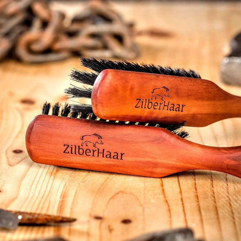ZilberHaar Regular Beard Brush - Soft Boar Bristles - Beard