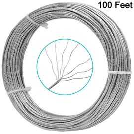 Picture Hanging Wire 100-Feet Braided Picture Wire Heavy for Photo Frame Picture,Artwork,Mirror Hanging,Supports up to 50lbs