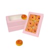 Gcardist 6Pcs Pink Cookie Box with Window 22.9x15.2x6.4cm Pastry Macaron