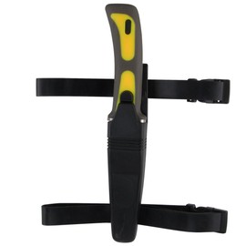 Treasure Gurus 9" Stainliess Steel Blade Yellow Dive Knife with Line Cutter and Arm or Leg Straps