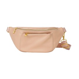 FAWN DESIGN The Fawny Pack Warm Blush Pink Fanny Pack, Fanny Pack for Women Crossbody Bag, 2 Pockets and 6 Interior Card Slots, Adjustable Nylon Strap