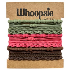 Whoopsie Black, Beige, Green Hair Tie Bracelets, Hair Ties with Purpose, Elastic Hair Ties for Normal, Thick & Thin Hair, Doubles as Stylish Bracelet