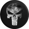 Skull Spare Tire Cover Smoking Patriot Punisher Tire Covver Black