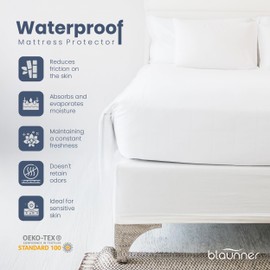 Bed Protector Waterproof, Mattress Protector Waterproof Bed Cover, King Mattress Cover Protector, Breathable Mattress Protector, Waterproof Mattress Protector Queen, Machine Washable (Queen)