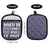 Funny Oven Pads Pot Holder with Pocket for Baker When