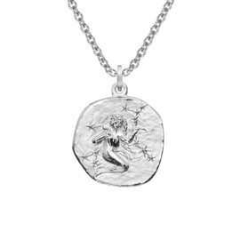 trendor Virgo Zodiac Sign with Necklace 925 Silver Diameter 16 mm Zodiac Sign Pendant Sterling Silver for Women, Men or Children, 08441-09, Sterling Silver