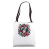 Little Cool Monkey in Sunglasses Surrounded by Flowers Tote Bag