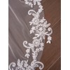 EllieHouse Womens Short Fingertip Length 1 Tier Lace White Wedding