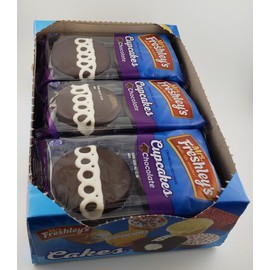 Mrs. Freshley's Cream Filled Chocolate Cupcakes 2-pack | 6 Count (12 pieces)