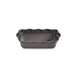 Le Creuset Stoneware Heritage Fluted Loaf Pan, 9", Oyster