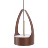 LED Chandelier Pendant Lamp Wood Grain Imitation Iorn Warm Lighting