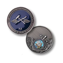 AS AVIATION SUPPORT EQUIPMENT TECHNICIAN  1.75" NAVY CHALLENGE COIN