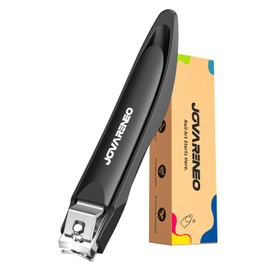 Nail Clippers for Men with Catcher, Anti Splash Self-Collecting Finger Nail Clippers Adult with Ergonomics Long Handle, Heavy Duty Large Toenail Clippers for Thick Nails for Seniors Nail Cutter