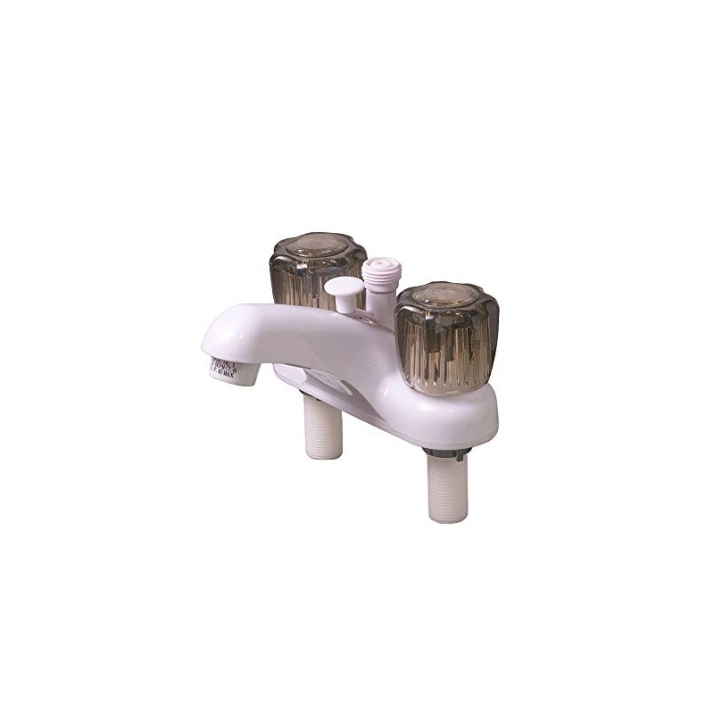 Tough Grade RV White Bath Tub/Sink Bathtub Faucet with Smoke