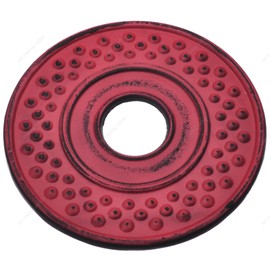 New Star International T8110 Cast Iron Mocha Tea Set with Trivet, 27 Ounce, Red