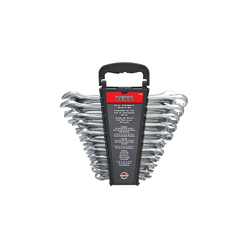 Titan Tools 17398 22-Piece SAE & Metric Combination Wrench Set
