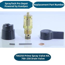 700258 Prime Spray Valve Kit, 700-258 Drain Valve Compatible with Titan 440 540 640 740 Aftermarketr Airless Paint Sprayer,Replace Airless Spray Painting Machine Accessories