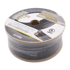 USA Warehouse LTC14 14AWG/2C 100/250/500FT UL Cable Low Voltage Landscape Lighting Wire Direct Burial CableColor: Black, Length: 250ft, Number of Cores: 2-core