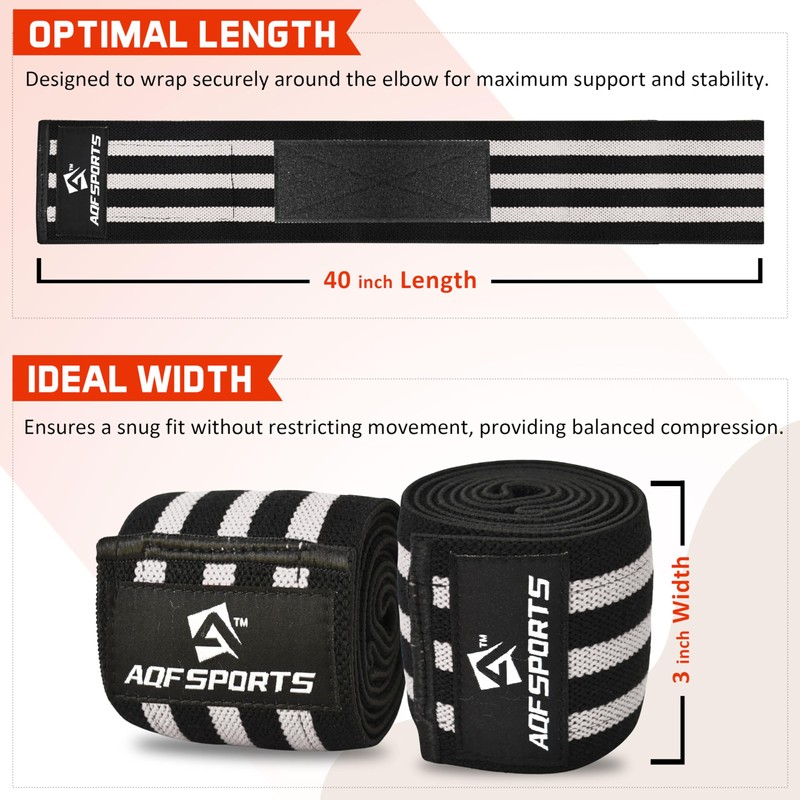 AQF Elbow Wraps for Weightlifting Gym Elbow Support - Heavy