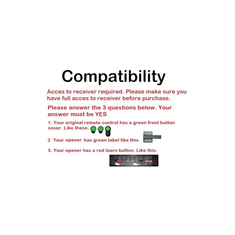 Garage Door Remote Control for Merlin M832 | M842 |