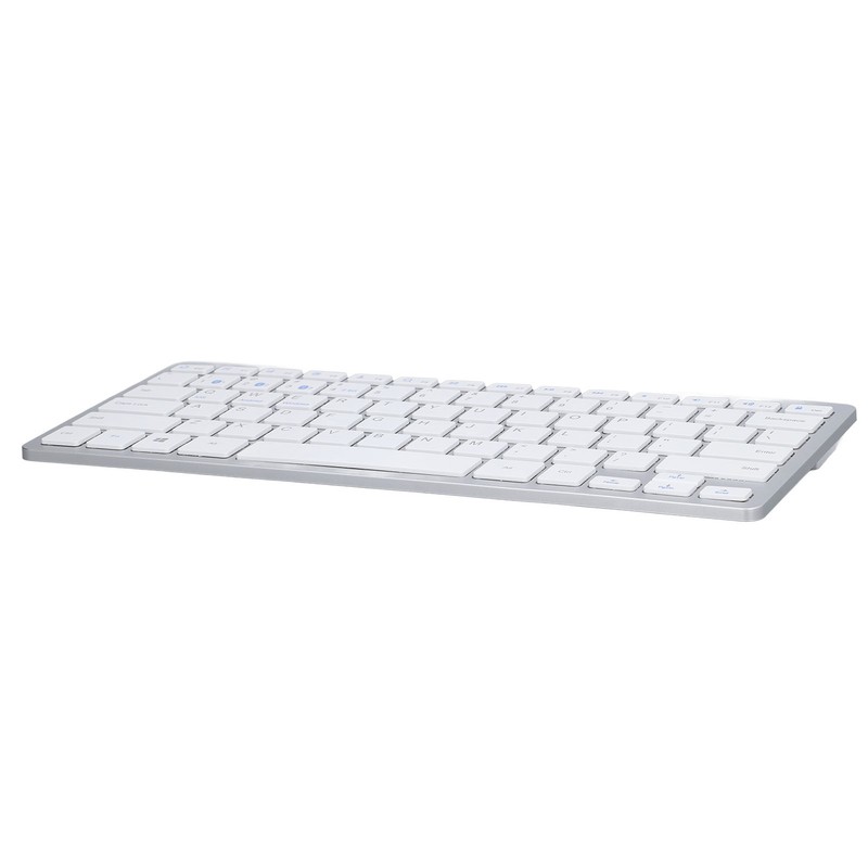 Bluetooth Keyboard Tablet PC Ultra Slim Portable 78 Keys White