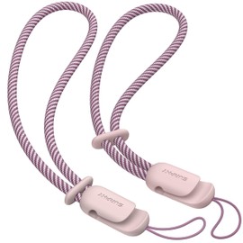 SURPHY 2 Pack Phone Lanyard for Cellphone Case, Phone Wrist Strap for Case, Cellphone Strap with 2-Color Braided, Charm Wrist Lanyard for Women and Men, Cellphone Wrist Lanyard for Women, Pink & Pink