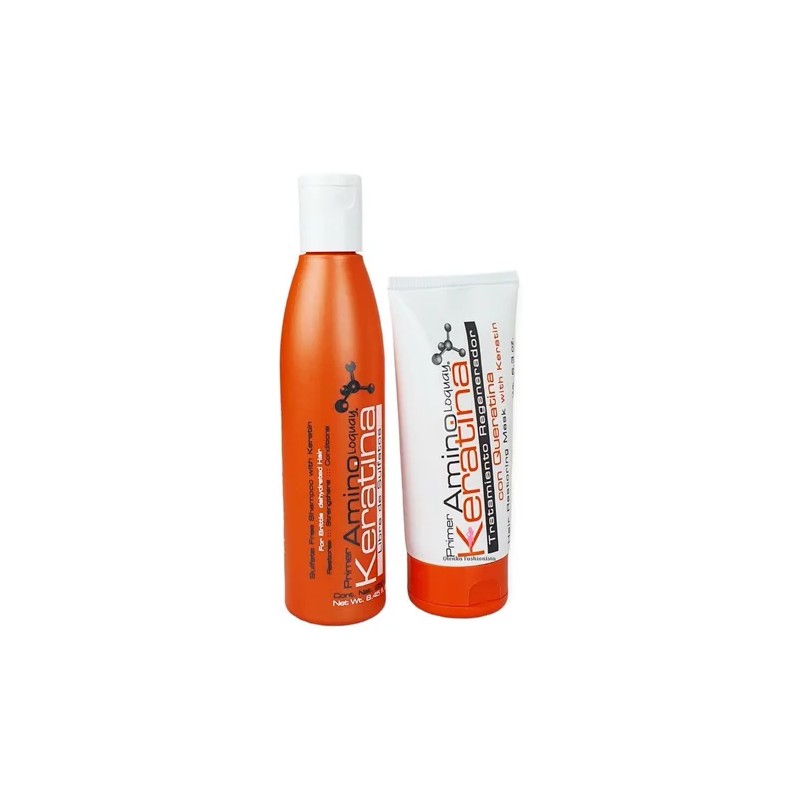 Kit Shampoo Y Tratamiento Acondicionador De Queratina Loquay