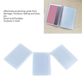 3Pcs Wallet Insert,Soft Transparent PVC 10 20 30 Pages Multi Purpose Credit Card Holder for Family Travel Business