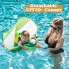 Sloosh Baby Swimming Floats with Removable Sun Canopy, Inflatable Baby