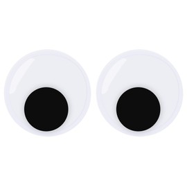 Large Googly Eyes, 2 Pcs 7 Inch Wiggle Googly Eye Self Adhesive Giant Plastic Wiggle Eye Black White Round Eyes for Crafts DIY Supplies Christmas Tree Decoration