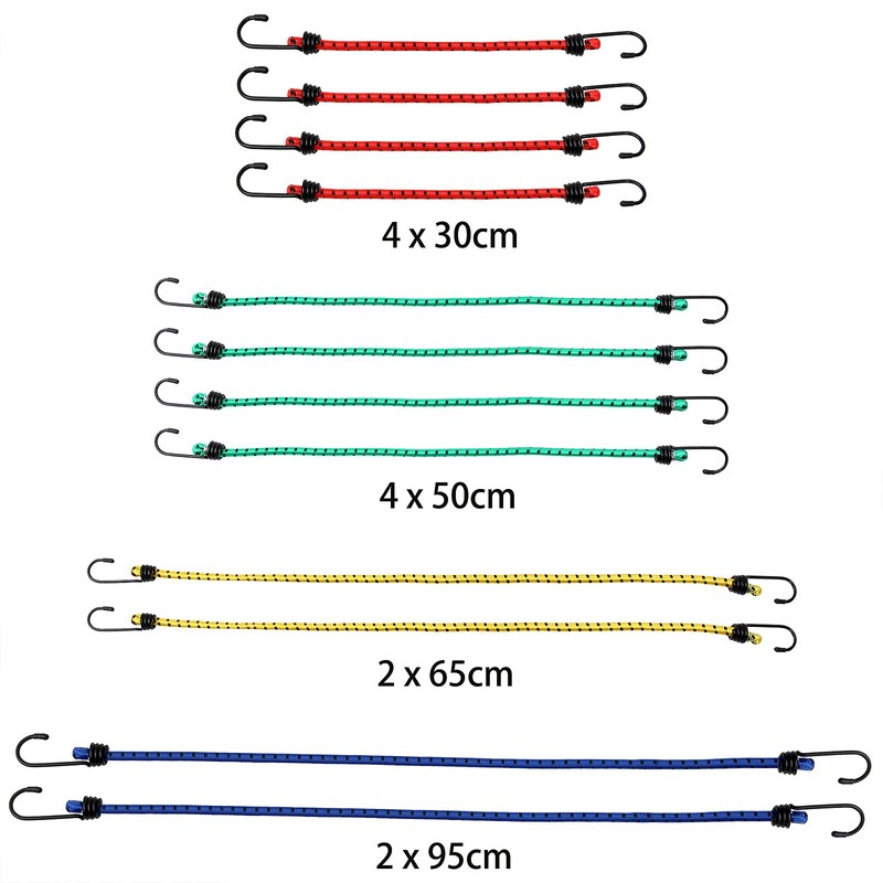 Deuba® Tie Down Strap Expander Luggage Straps Heavy Duty Metal