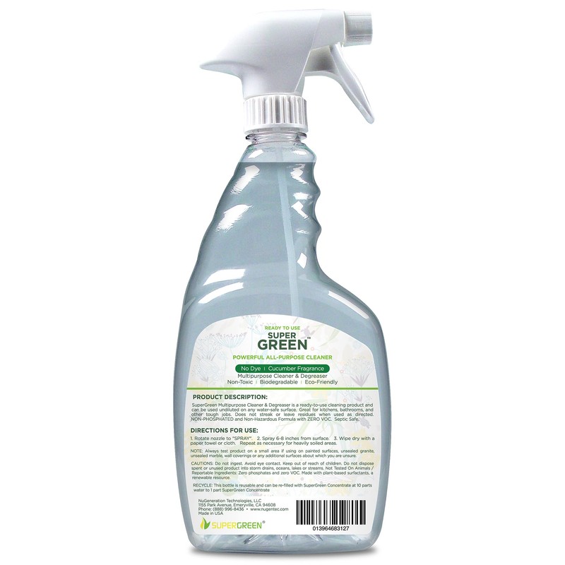 SuperGreen Powerful All-Purpose Cleaner and Degreaser | USDA Certified Bio-Based,