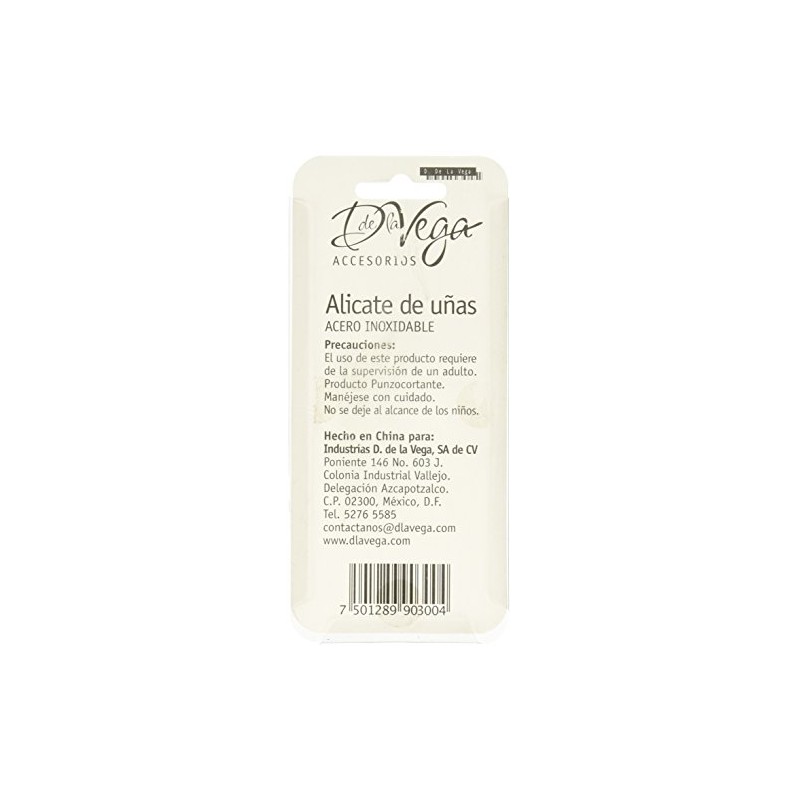 De La Vega Alicate para Uñas Unisex, color Metálico