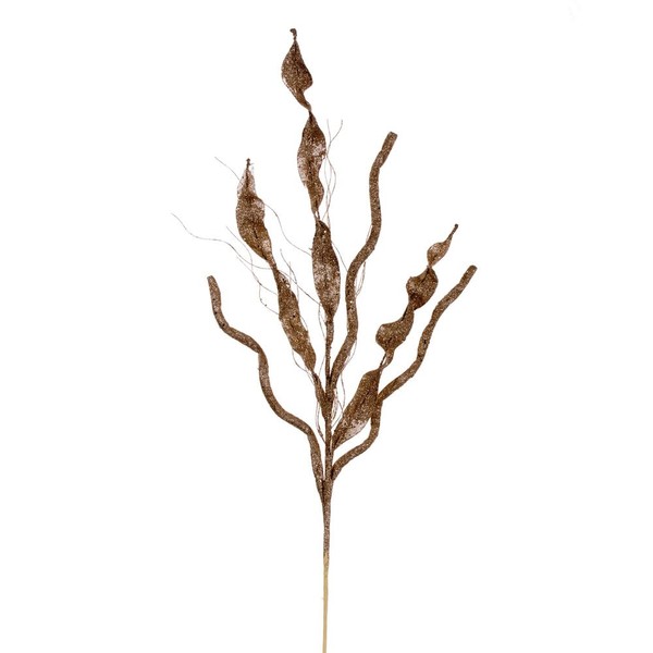 Vickerman 34" Champagne Multi Spiral Glitter Spray, 4 per Bag.