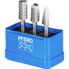 PFERD HSS burr set, 3 pieces, teeth 3, diameter 12