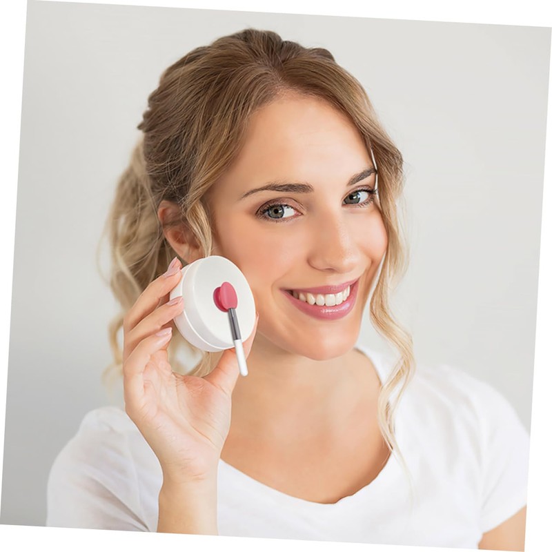 NOLITOY 12pcs Lip Brush Dust Cover Household Brush Head Silica