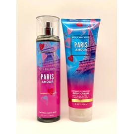 Bath and Body Work Paris Amour Gift Set, Fine Fragrance Mist 8 fl oz, Ultimate Hydration Body Cream with Shea Butter 8 oz