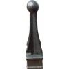 KING ARC 3/4" Cast Iron Ball Point Finial Decorative Ornamental