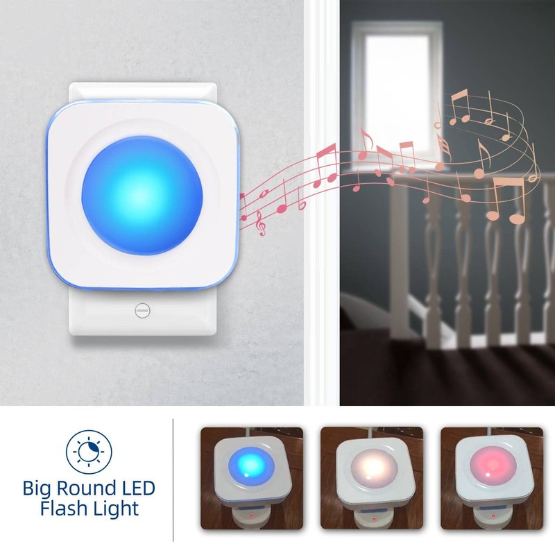 Wireless Doorbell 1200 feet Waterproof Door Bell with Flash LED