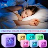 Landical 6 Pcs Digital Alarm Clocks with 7 Color Changing