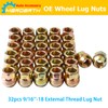 Set of 32, 9/16 OEM Factory Wheel Lug Nuts Replacement