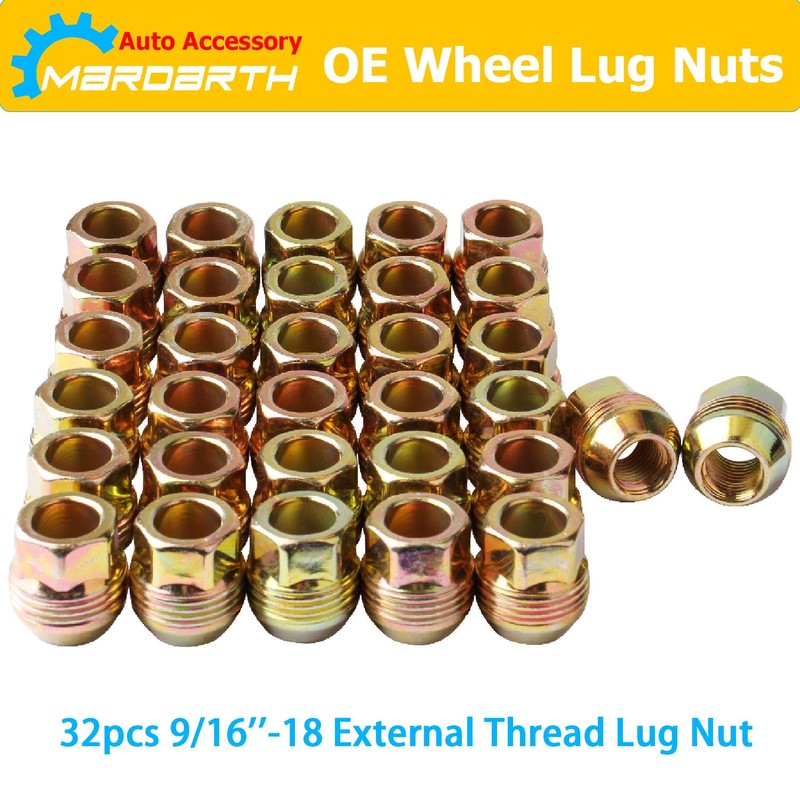 Set of 32, 9/16 OEM Factory Wheel Lug Nuts Replacement