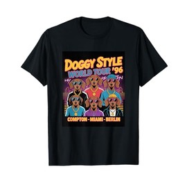 Doggy Style World Tour ’96 Bootleg Dog Rap Legend dachshund T-Shirt