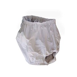 Waterproof PVC Incontinence Aid Briefs Flexible and Washable Reusable Closed Model White Size 6 (60-75cm Waist) Unisex 100% Efficacy