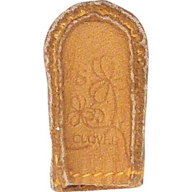 Clover Natural Fit Leather Thimble Small 3D Stitching Technology Cozy Design