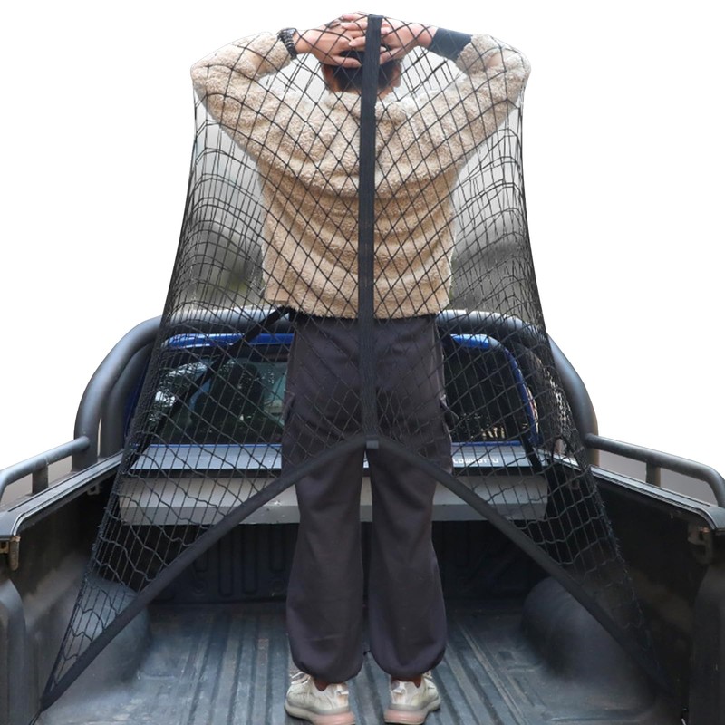 SANLIKE Cargo Net High Elasticity Truck Bed Cargo Mesh Organizer