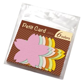 Sasagawa 16-77026 Cards, Taka Mark, Petit Cards, Sakura, 10 Cards in 6 Colors, 60 Cards
